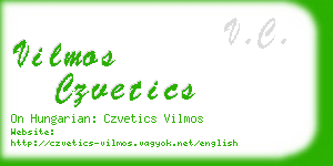 vilmos czvetics business card